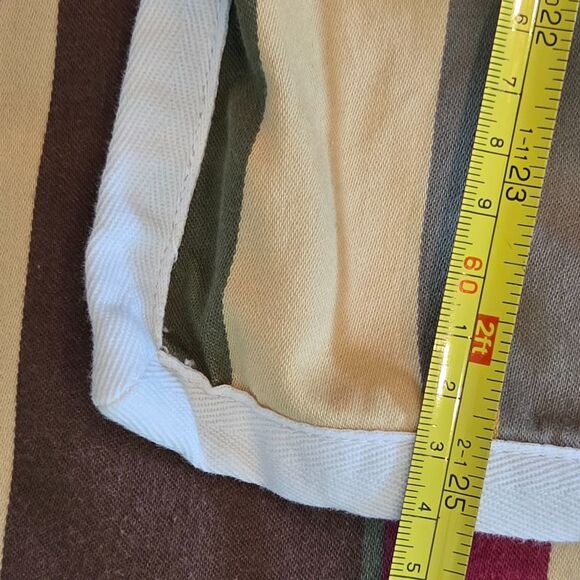 Full/Queen Duncan Stripes POTTERY BARN Heavy Duvet Cover 2 STD Shams Reversible - Picture 6 of 12